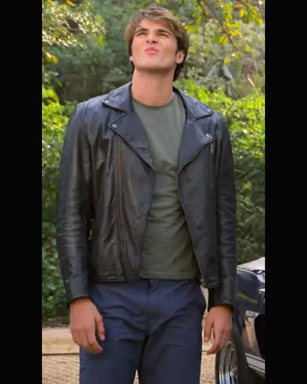 The Kissing Booth Jacob Elordi Biker Leather Jacket Max Jackets