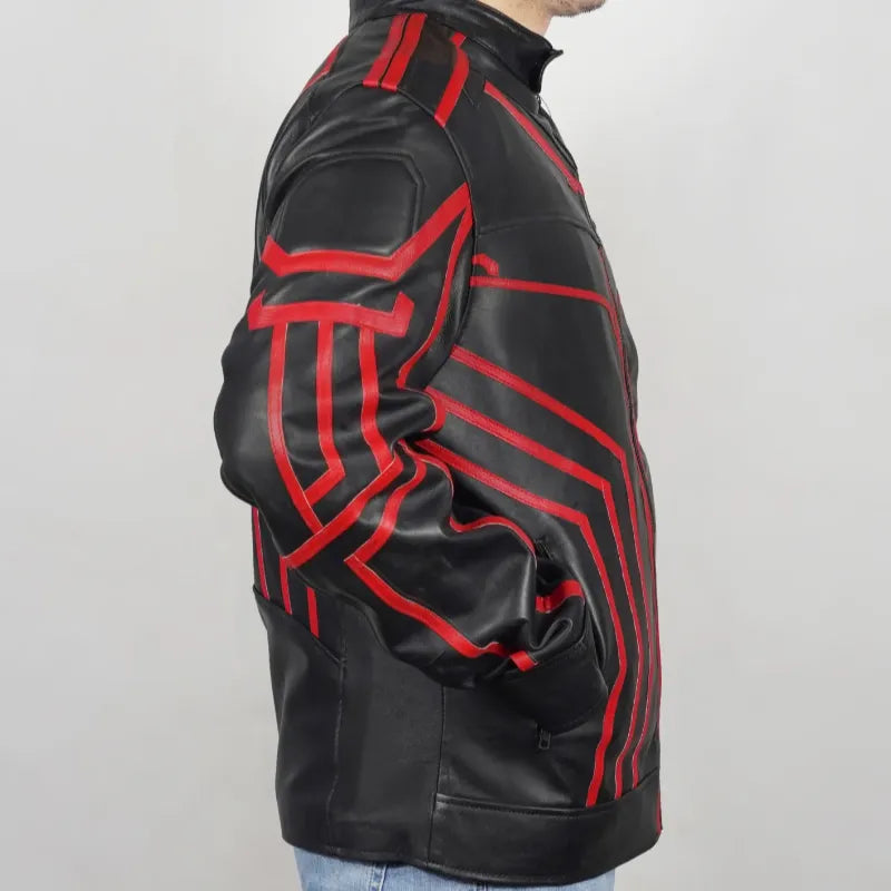 Tron Ares Jared Leto Black Leather Costume Jacket