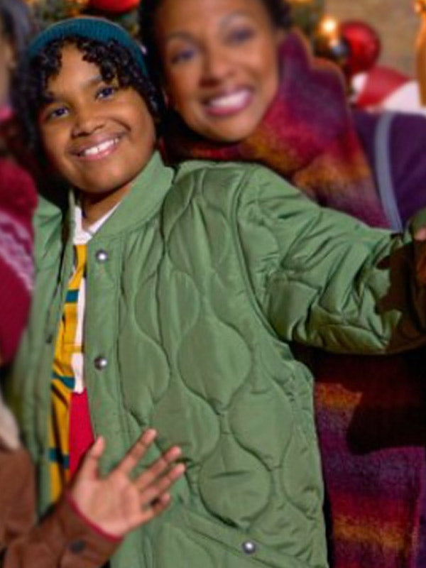 Jayd Deroché Christmas With A Kiss Green Quilted Jacket Max Jackets