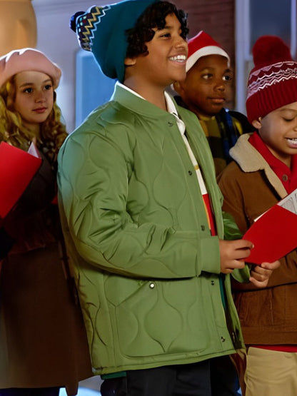 Jayd Deroché Christmas With A Kiss Green Quilted Jacket Max Jackets