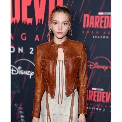 Jayden Bartels Daredevil Born Again Cropped Leather Jacket