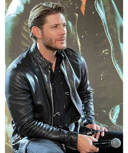 Jensen Ackles Black Leather Jacket Max Jackets