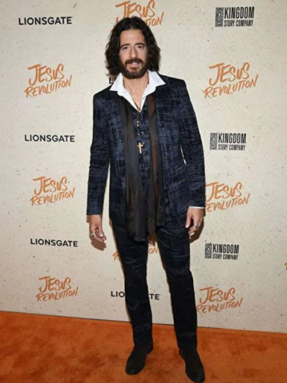 Jonathan Roumie Signature Jonathan Roumie Jesus Revolution Film Premiere Suit – Max Jackets