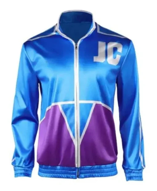 Johnny Cage Mortal Kombat 2 2026 Blue Satin Costume Jacket