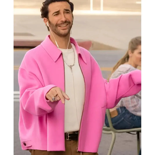 Jordan Firstman I Love LA S01 Pink Wool Jacket