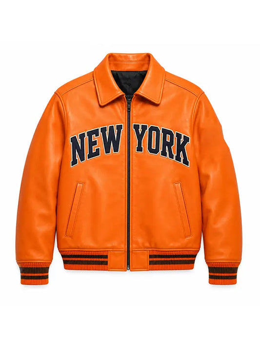 Josh Hart Knicks Leather Varsity Jacket
