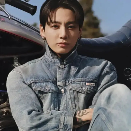 Jungkook Calvin Klein Blue Denim Jacket
