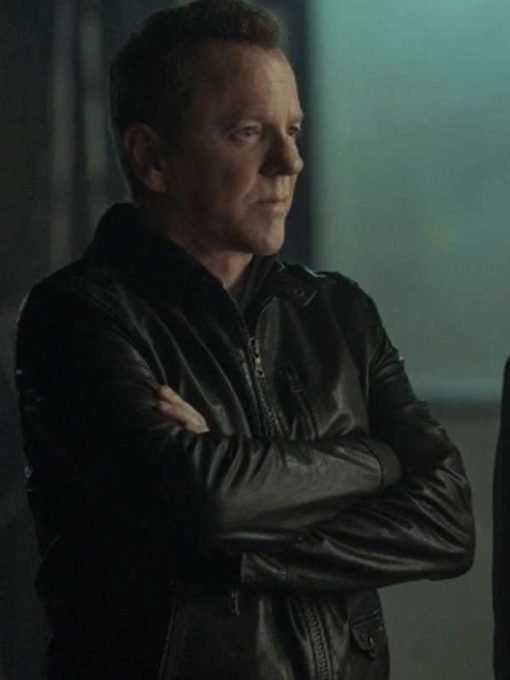 Rabbit Hole Kiefer Sutherland Black Leather Jacket Max Jackets