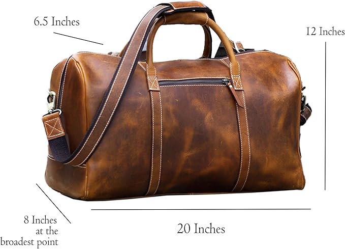 Leather Duffel Bag for Men & Women – Premium Full Grain Leather Travel Bag for Weekend Getaways, Sports, Gym, and Overnight Trips Tan Max Jackets