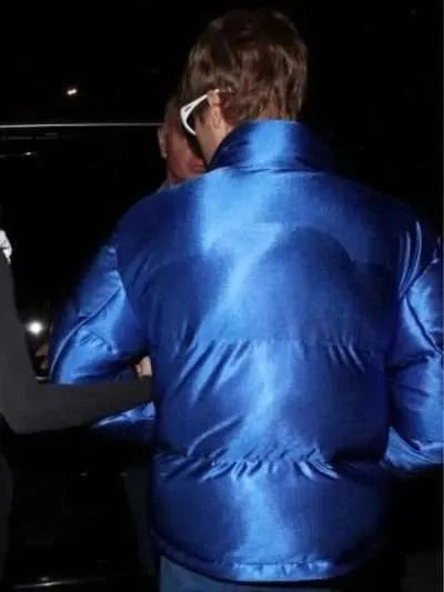 LFW Justin Bieber Blue Puffer Jacket Max Jackets