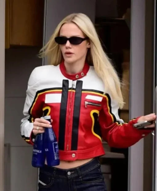 Laura Abla Los Angeles 2026 Cropped Leather Motorcycle Jacket