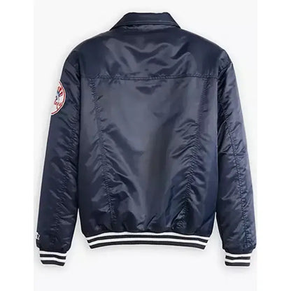 Levis x Starter New York Yankees Satin Navy Blue Jacket Vintage Jacket