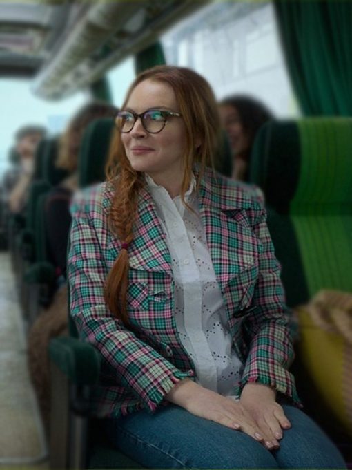 Irish Wish 2024 Lindsay Lohan Plaid Jacket Max Jackets