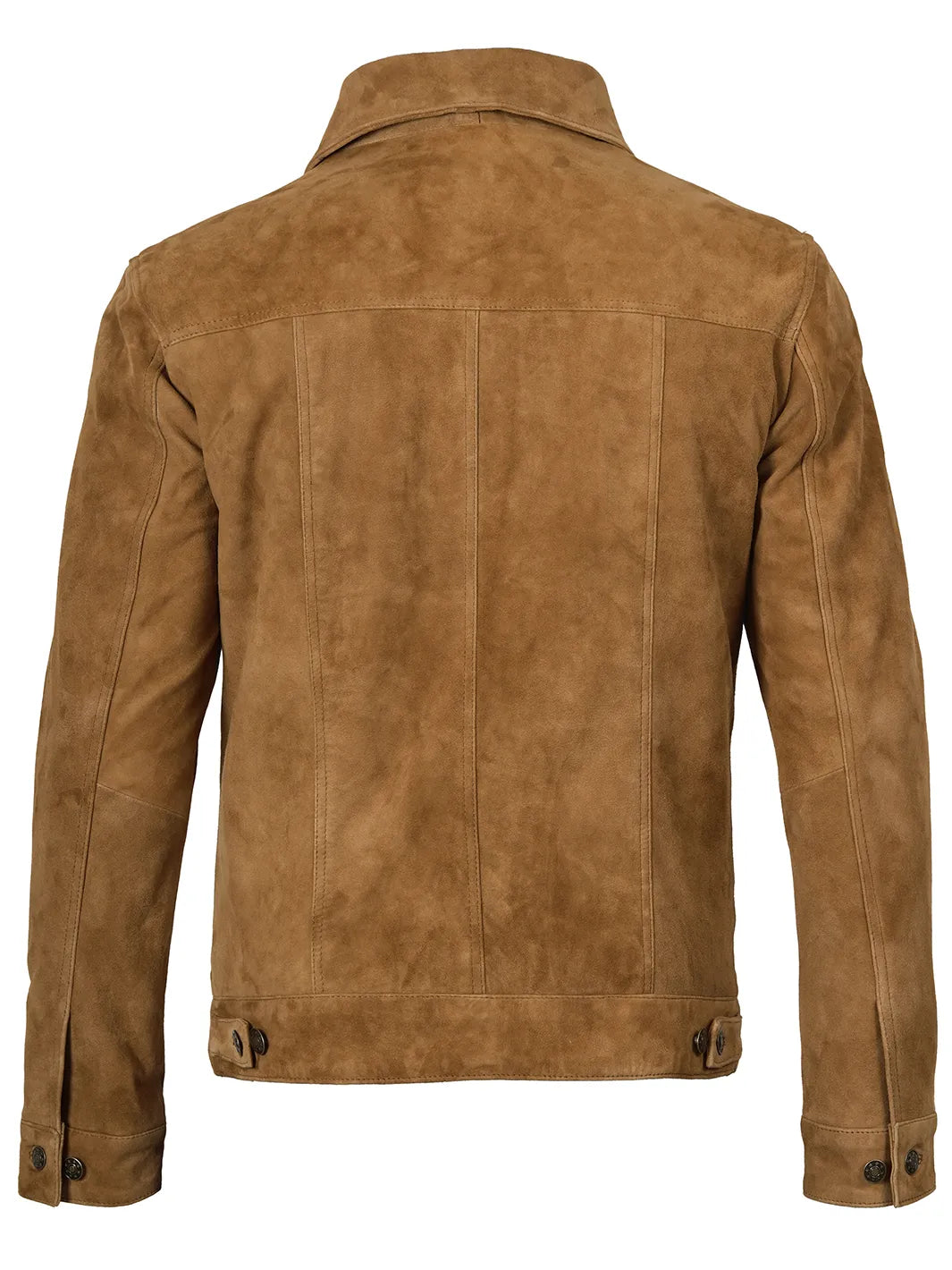 Logan Men's Light Brown Suede Trucker Jacket