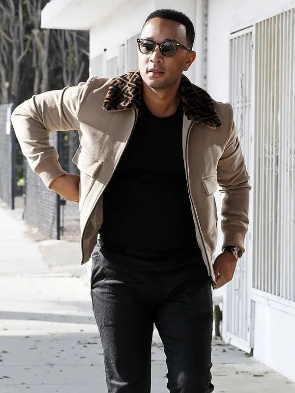 Los Angeles Street Style John Legend Shearling Jacket Max Jackets