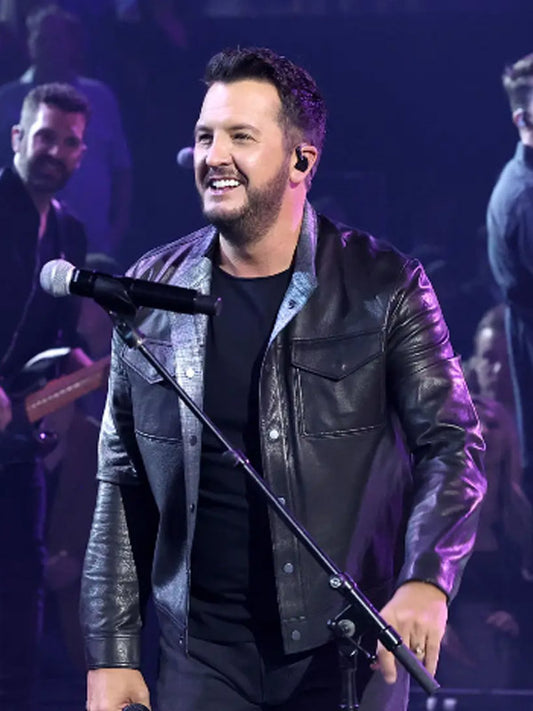 Luke Bryan American Idol Black Leather Jacket Max Jackets