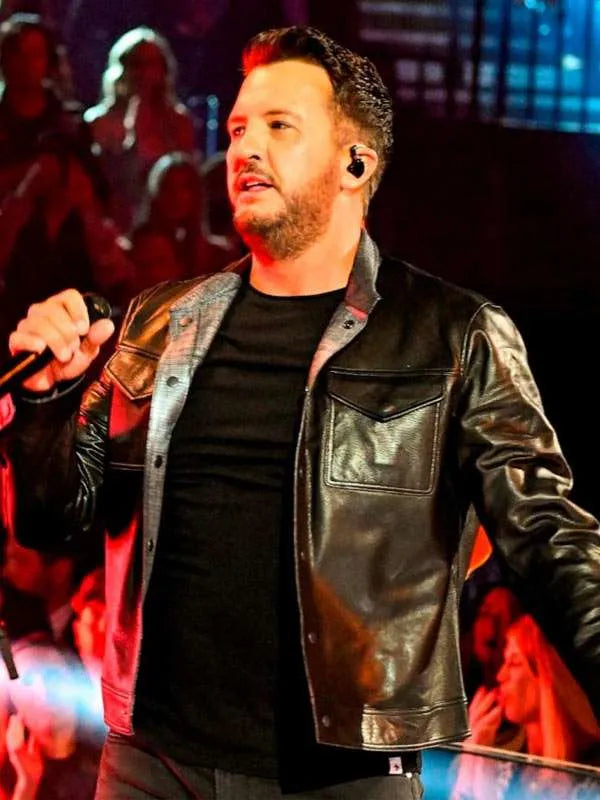 Luke Bryan American Idol 2024 Leather Jacket Max Jackets