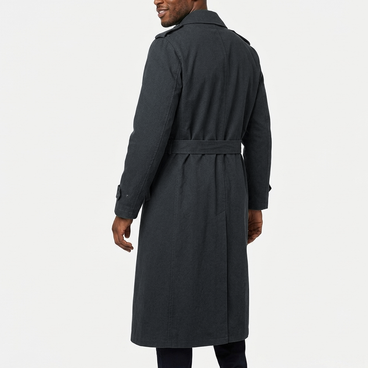 K.P Kalu Putic Men’s Cotton Long Trench Coat