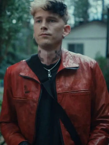 Machine Gun Kelly Lonely Road 2024 Brown Leather Jacket Max Jackets