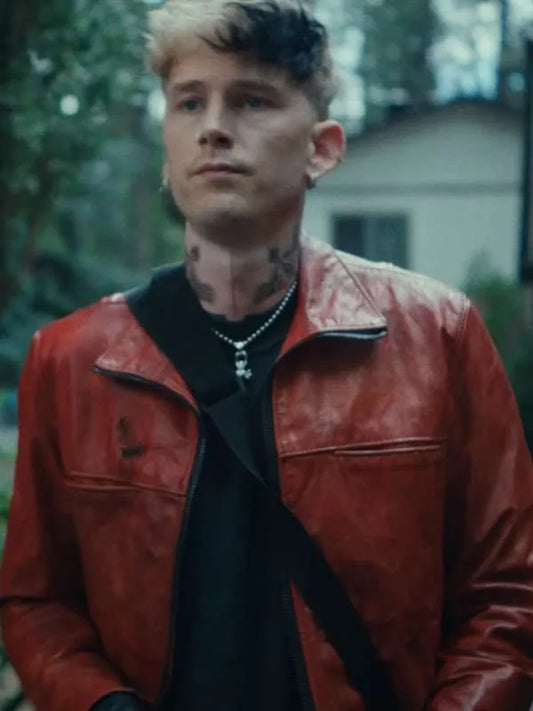 Machine Gun Kelly Lonely Road 2024 Brown Leather Jacket Max Jackets