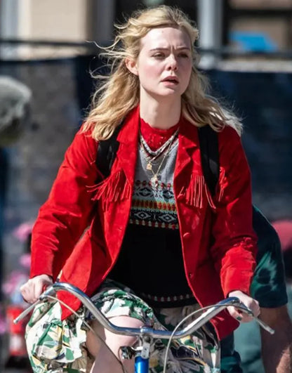 Margo’s Got Money Troubles 2026 Elle Fanning Fringe Jacket