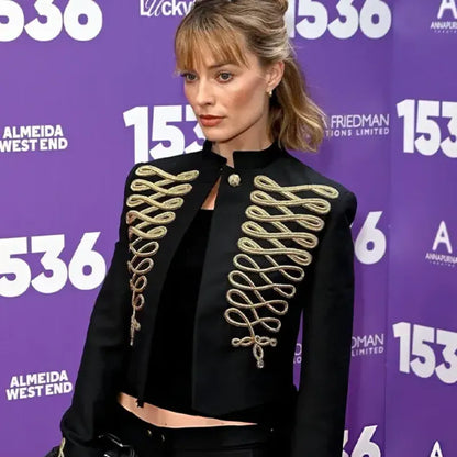 Margot Robbie McQueen Black Jacket
