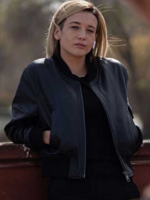 Maria Pedraza Awareness Black Leather Jacket Max Jackets