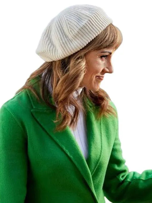 A World Record Christmas Nikki Deloach Green Coat Max Jackets