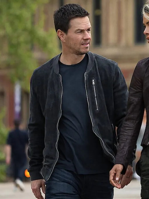 Mark Wahlberg The Union 2024 Black Leather Jacket Max Jackets