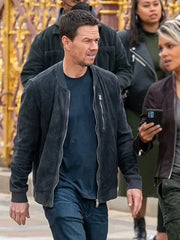 Mark Wahlberg The Union 2024 Black Leather Jacket Max Jackets