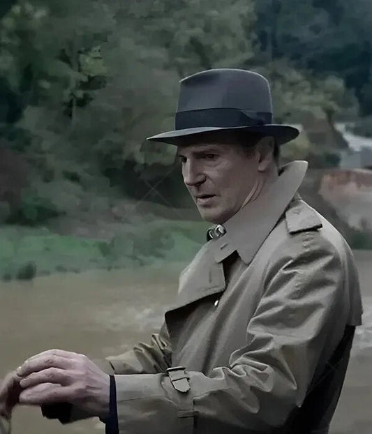 Marlowe 2023 Liam Neeson Grey Coat