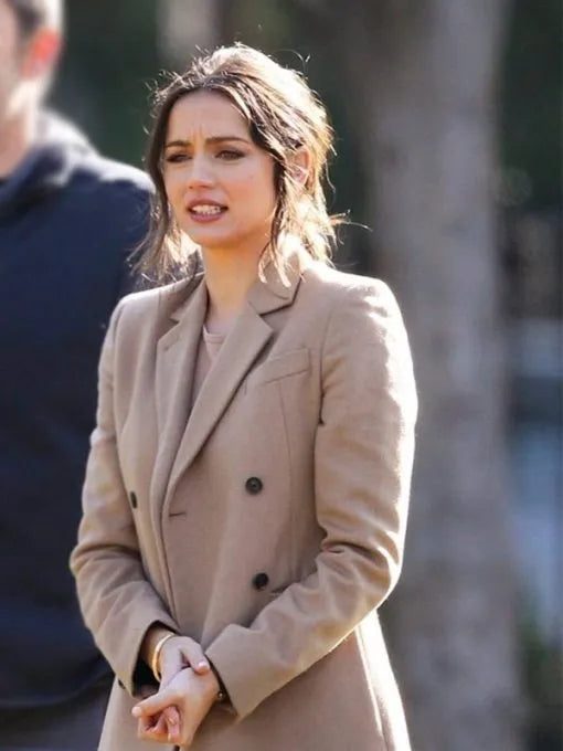 Ana de Armas Deep Water Trench Coat Max Jackets