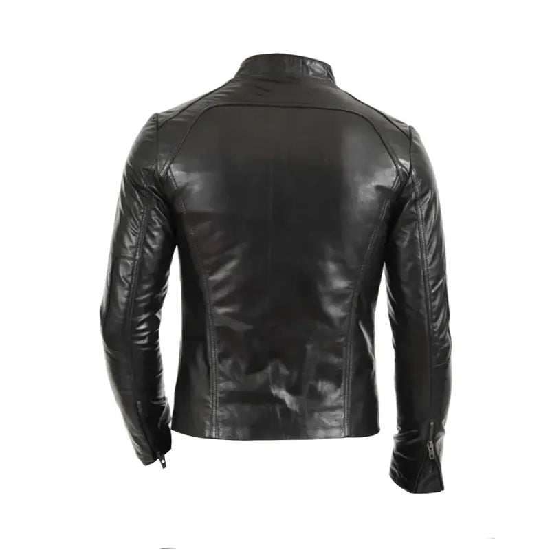 Stylish Leather Black Men's Jacket Max Jackets