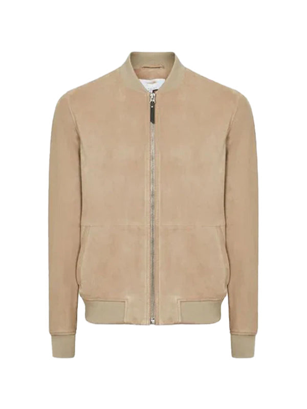 Mens Brown Suede Bomber Jacket Max Jackets