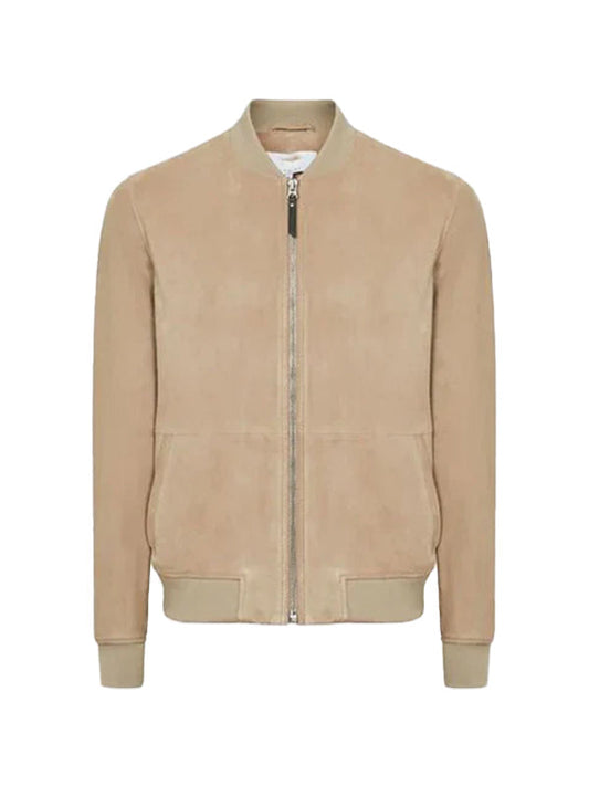 Mens Brown Suede Bomber Jacket Max Jackets
