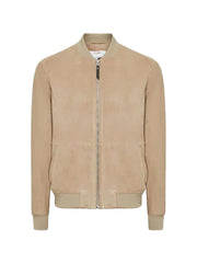 Mens Brown Suede Bomber Jacket Max Jackets