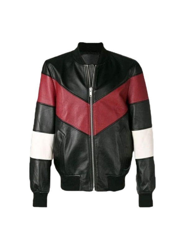 Men Chevron Stripe Bomber Jacket Max Jackets