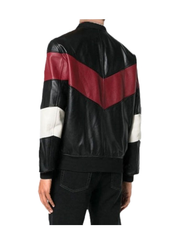 Men Chevron Stripe Bomber Jacket Max Jackets