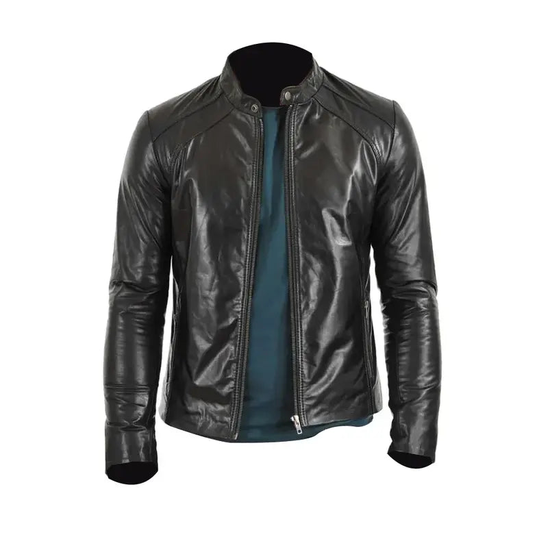 Stylish Leather Black Men's Jacket Max Jackets