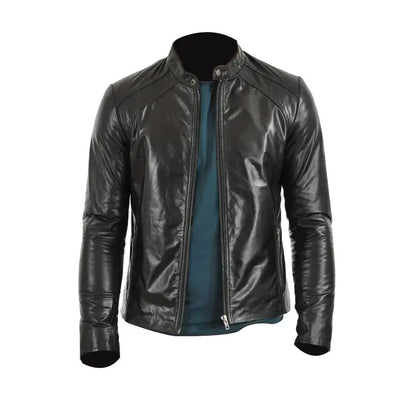 Stylish Leather Black Men's Jacket Max Jackets