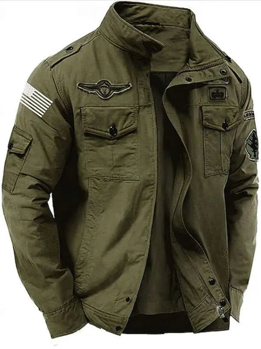 Men Vintage Green Veteran Jacket Max Jackets
