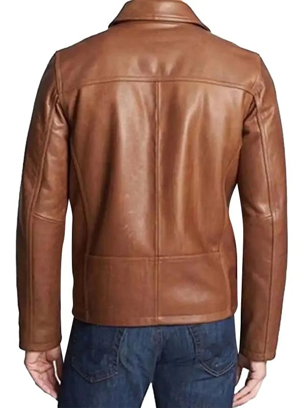 Men Casual Brown Leather Jacket Max Jackets