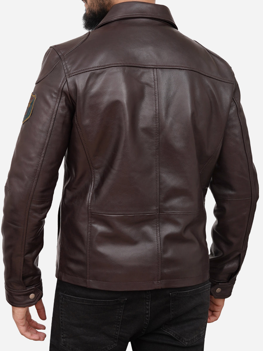 Grayson Casual Brown Leather Jacket