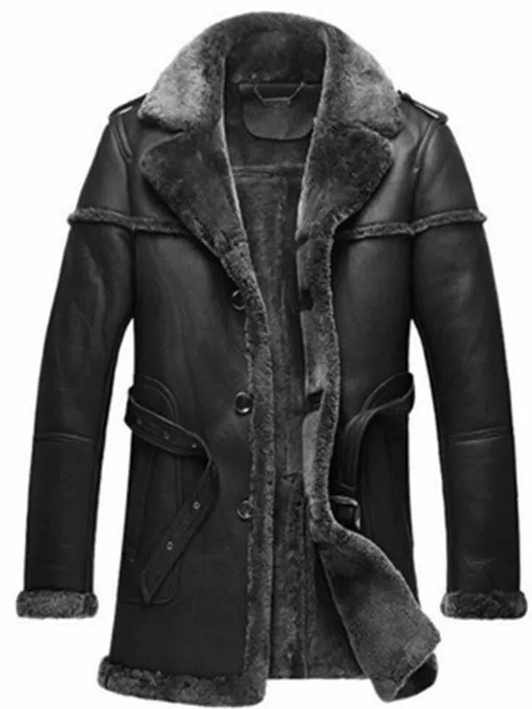 Men’s Aviator RAF B3 Shearling Leather Jacket Max Jackets