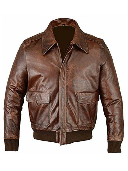 A2 Flight Aviator Leather Jacket Max Jackets