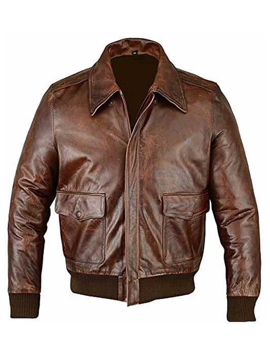 A2 Flight Aviator Leather Jacket Max Jackets