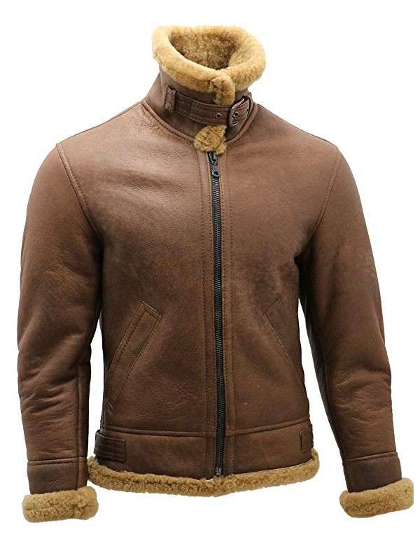 WWII Flight Aviator Bomber Shearling Jacket Max Jackets