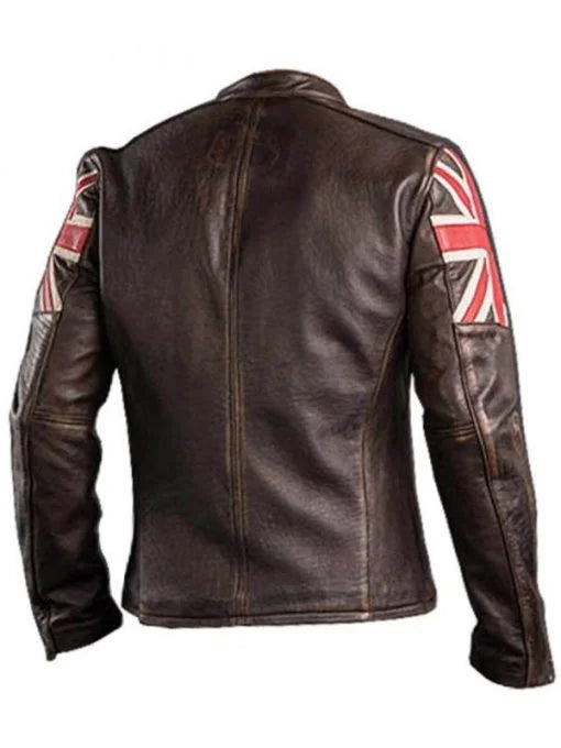 Men’s Cafe Racer Style Brown Leather Jacket Max Jackets