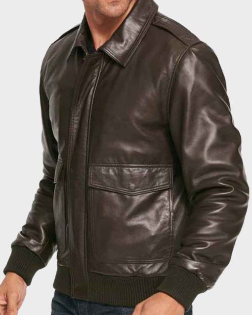Mens Casual Brown Bomber Jacket Max Jackets