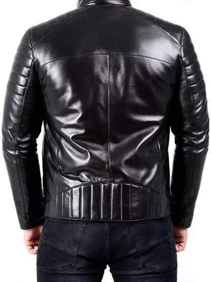 Men’s Padded Leather Biker Jacket Max Jackets